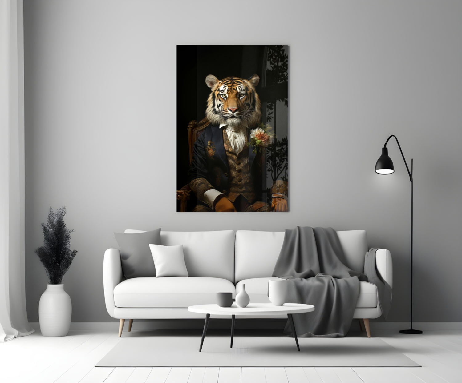 Gentleman Glass Wall Art|| Designer's Collection.