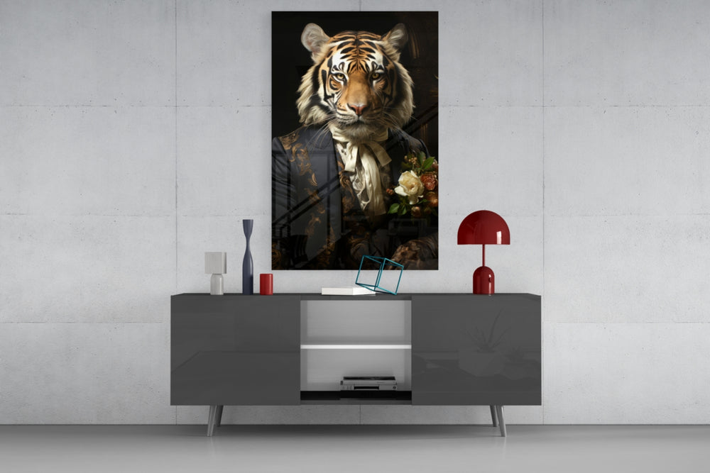 Gentleman Glass Wall Art|| Designer's Collection.