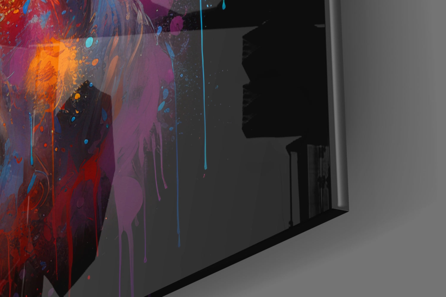 Bull Glass Wall Art|| Designer's Collection.