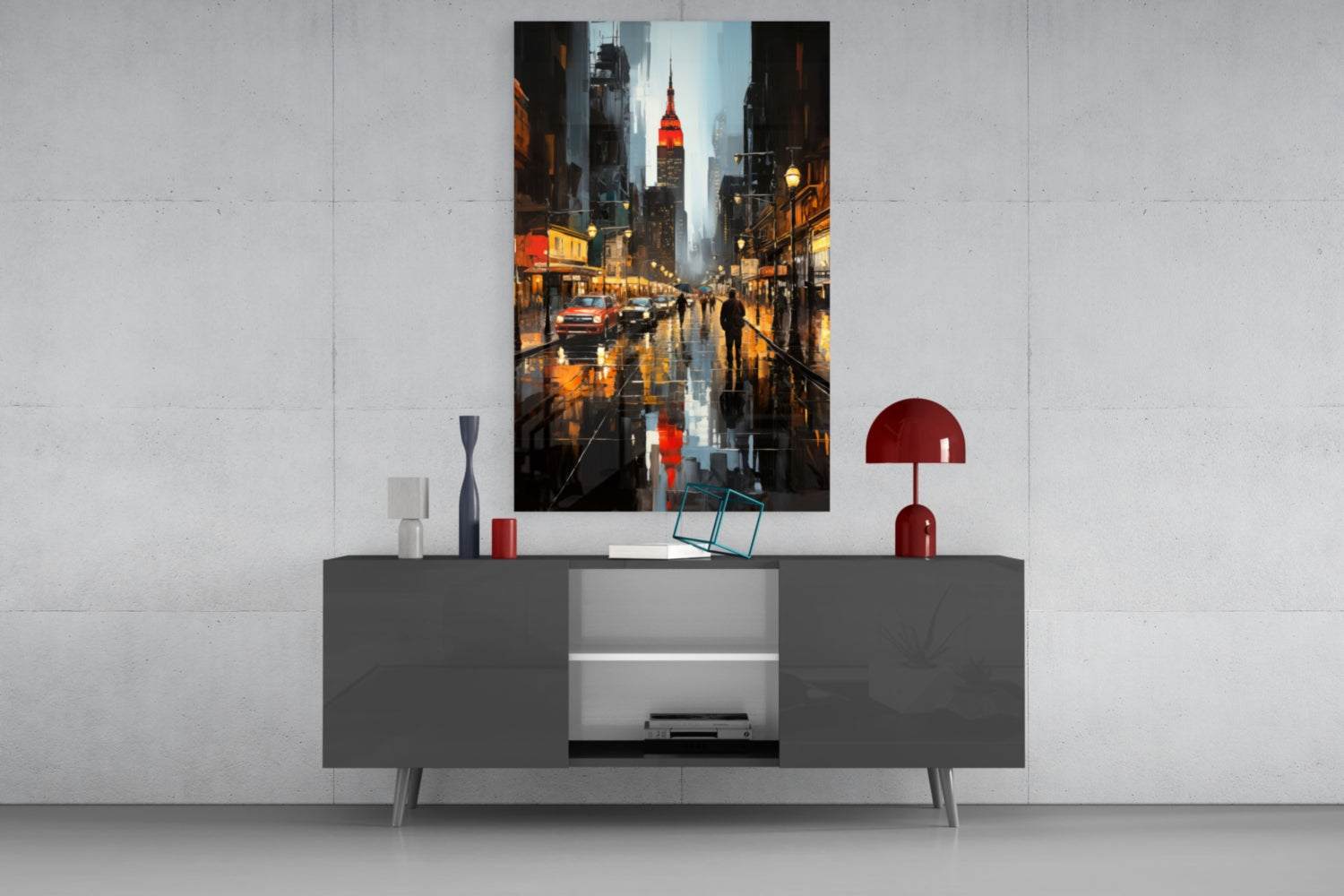 City Night Glass Wall Art|| Designer's Collection.