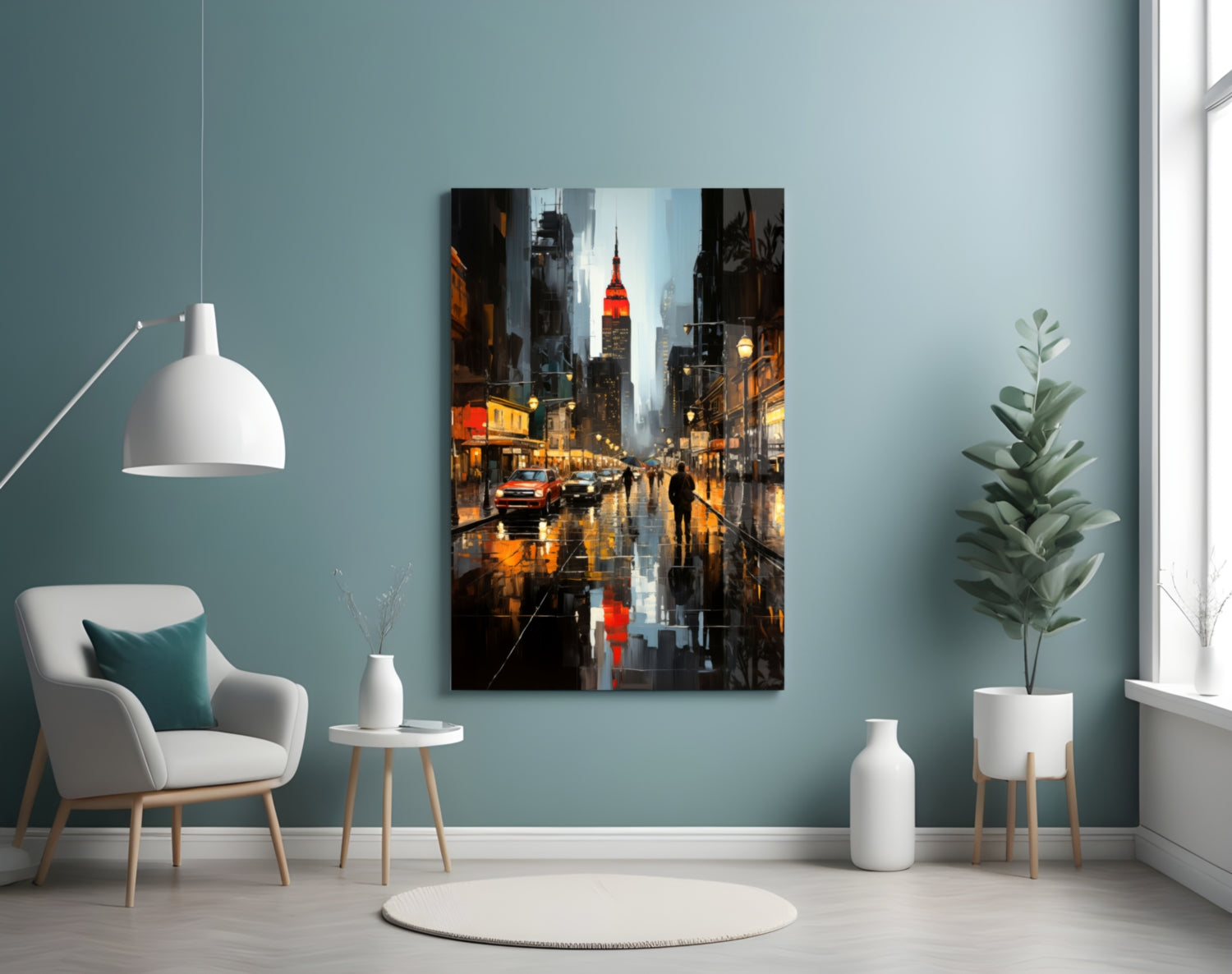 City Night Glass Wall Art|| Designer's Collection.
