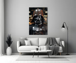 Darth Vader close-up showing copper-engraved crown plates