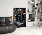 Darth Vader panel adding editorial drama to a hallway