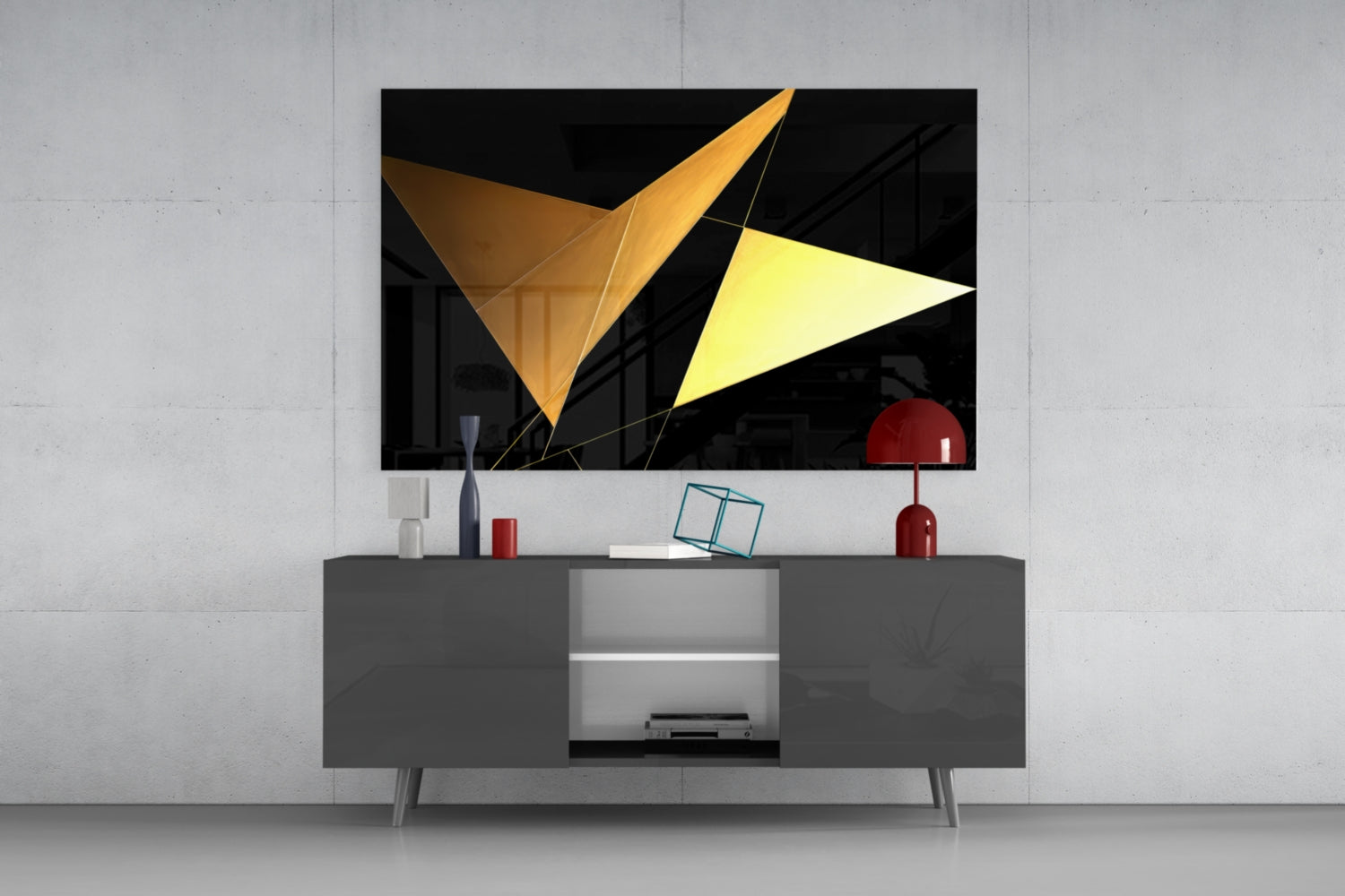 Yellow Wings Glass Wall Art|| Designer's Collection.