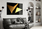 Yellow Wings panel adding editorial flair to a hallway