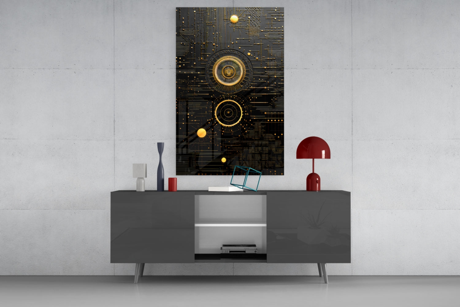 Ancient Sky Glass Wall Art|| Designer's Collection.