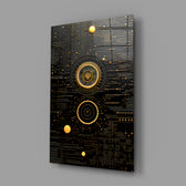 Ancient Sky close-up showing golden orbital lines and amber moons