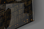 Ancient Sky panel catching lamp light to reveal its cinematic glow
