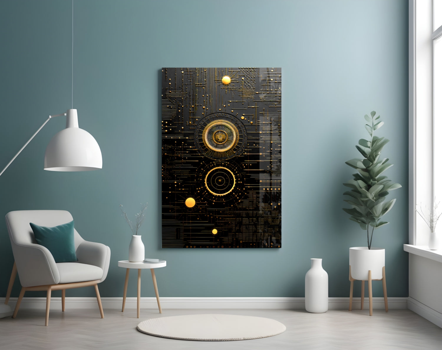 Ancient Sky Glass Wall Art|| Designer's Collection.