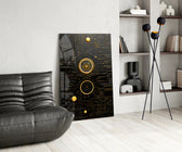 Ancient Sky glass print enhancing a den with statement firepower