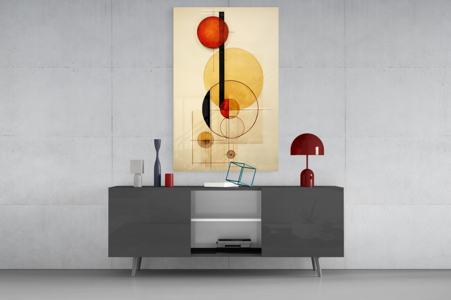 Circles Glass Wall Art|| Designer's Collection.
