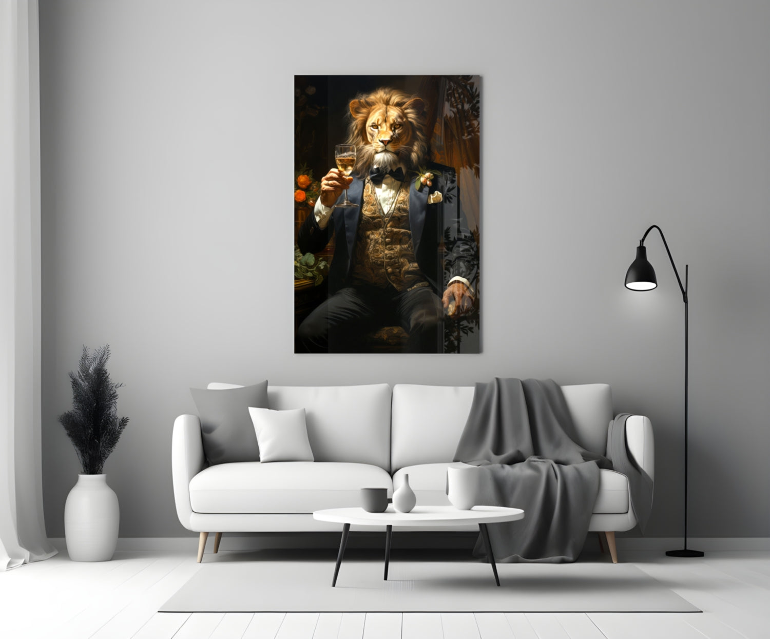 Gentleman Glass Wall Art|| Designer's Collection.