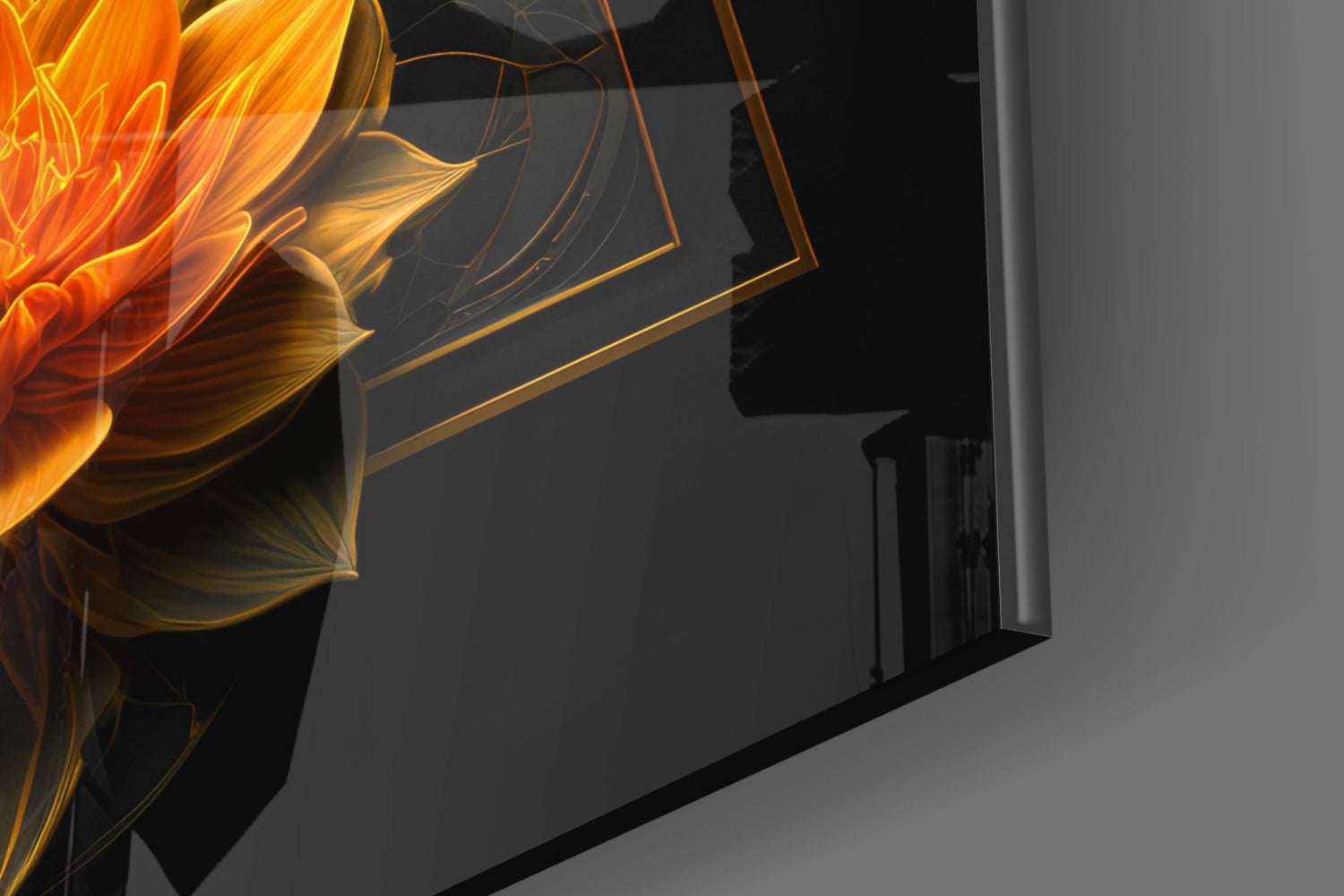 Lotus Glass Wall Art|| Designer's Collection.