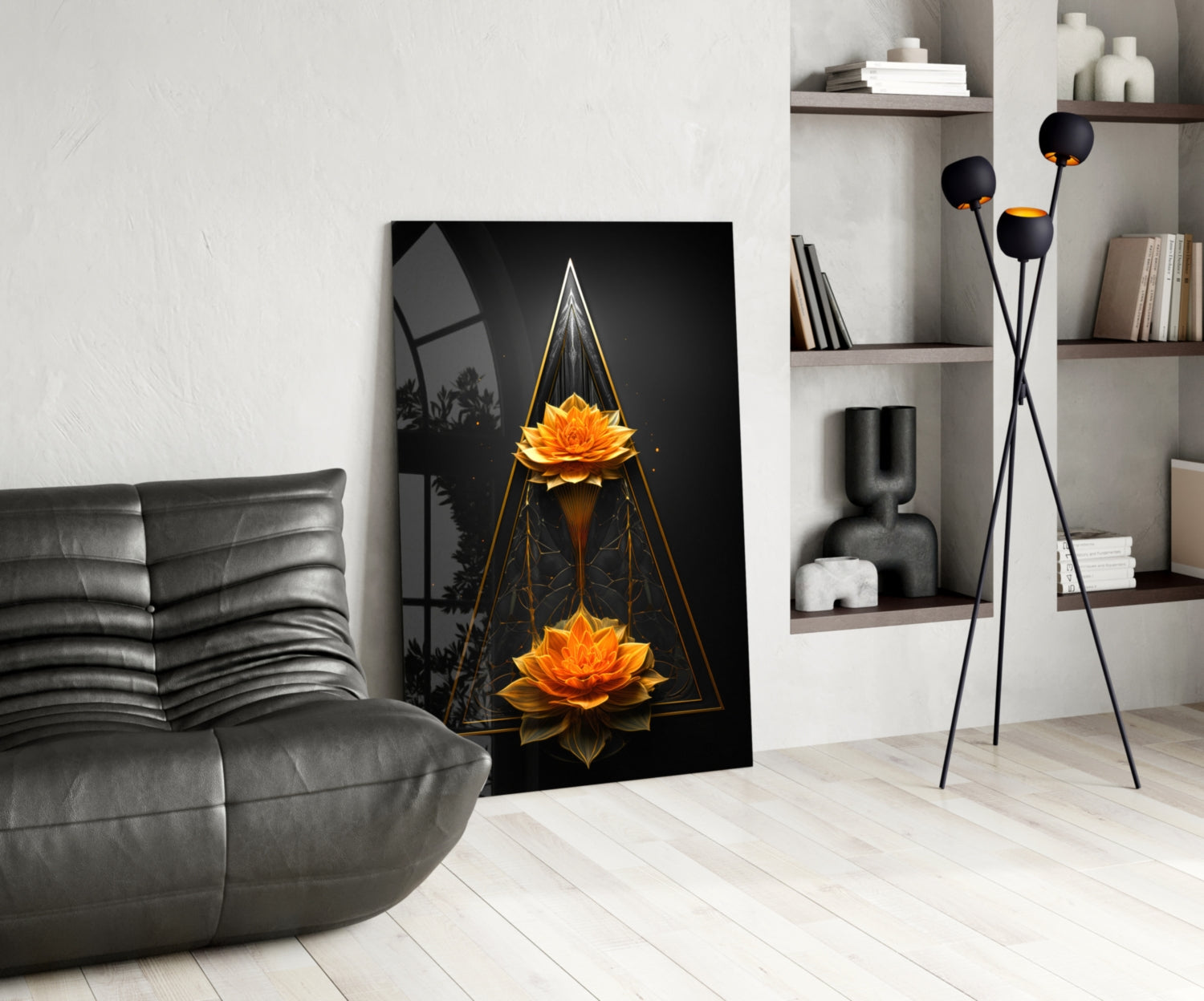Lotus Glass Wall Art|| Designer's Collection.