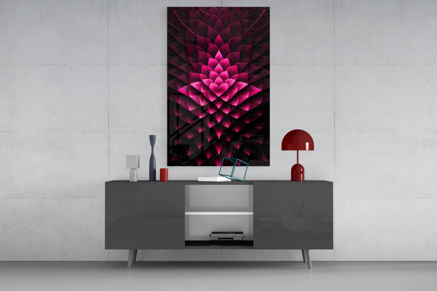 Flower of Luck Glass Wall Art|| Designer's Collection.