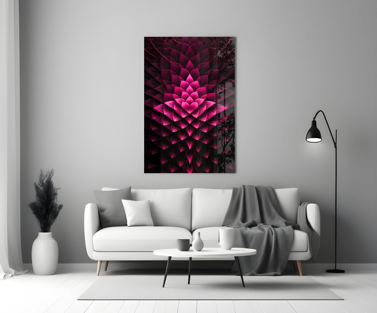 Flower of Luck Glass Wall Art|| Designer's Collection.
