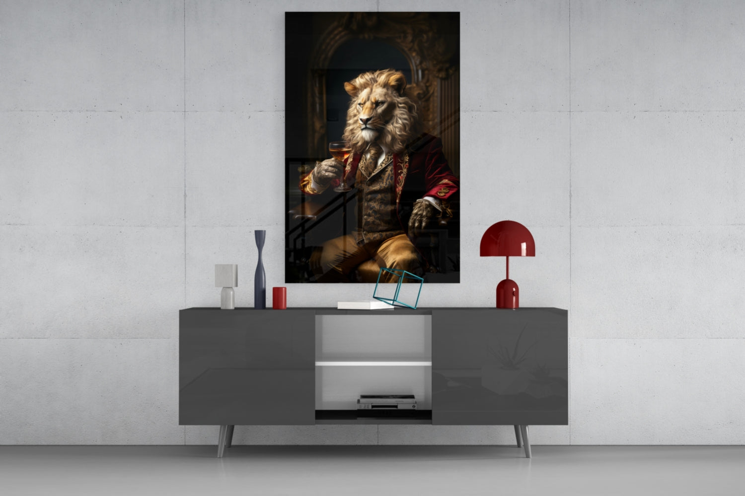 Gentleman Glass Wall Art|| Designer's Collection.
