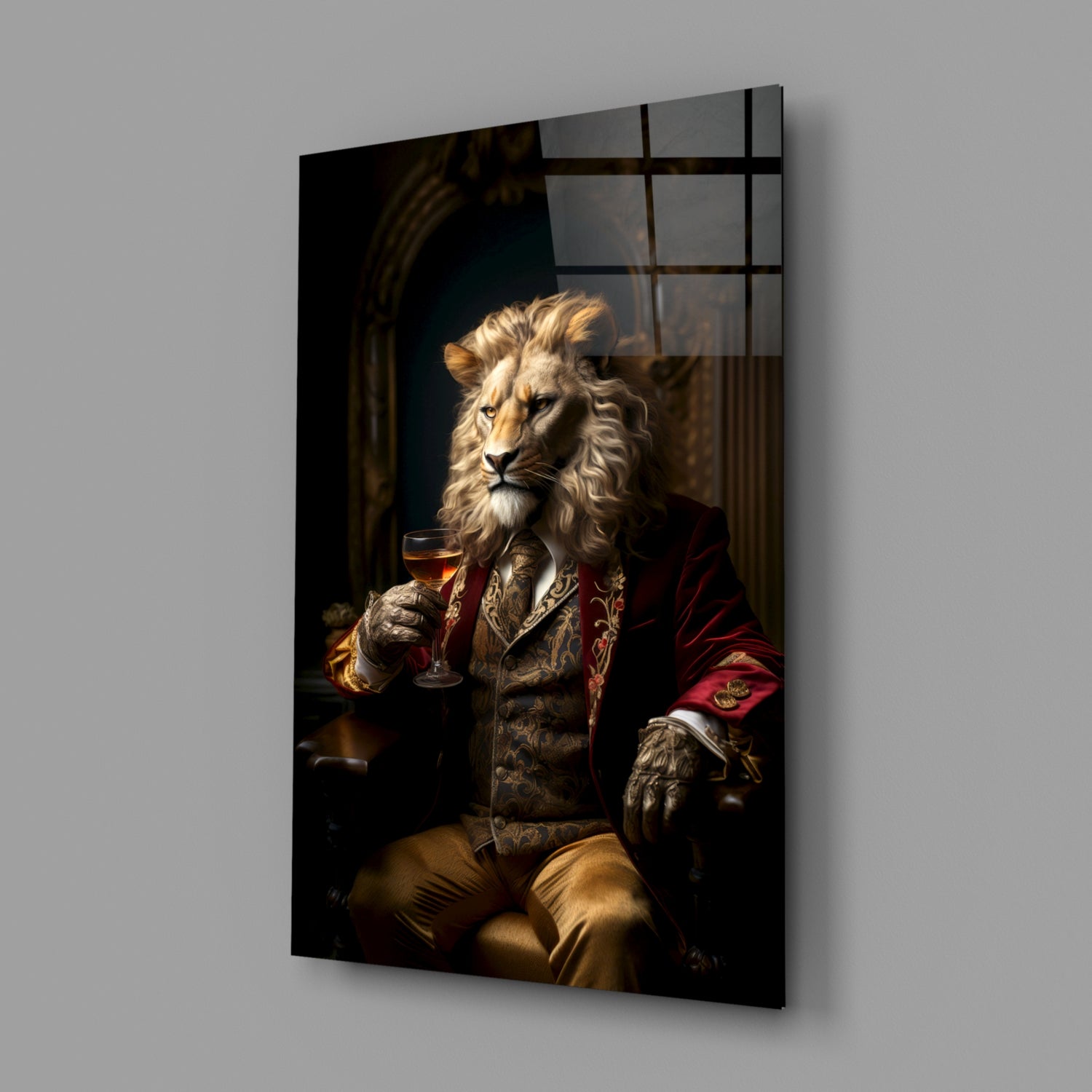 Gentleman Glass Wall Art|| Designer's Collection.