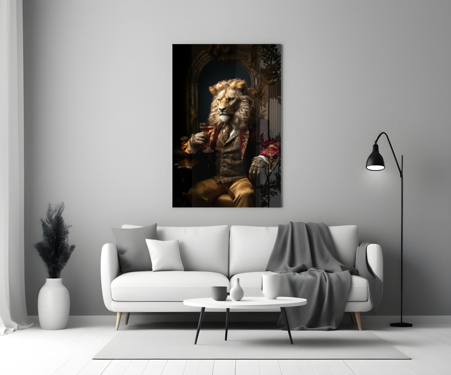 Gentleman Glass Wall Art|| Designer's Collection.