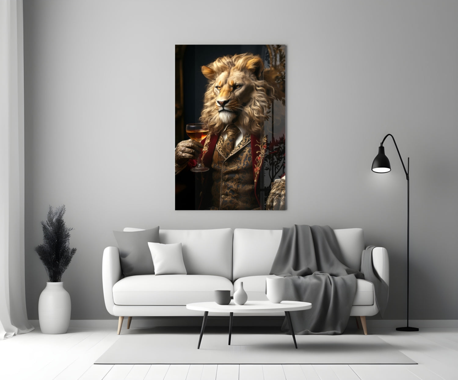 Gentleman Glass Wall Art|| Designer's Collection.