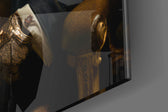 Gentleman panel catching lamp light to reveal its cinematic glow