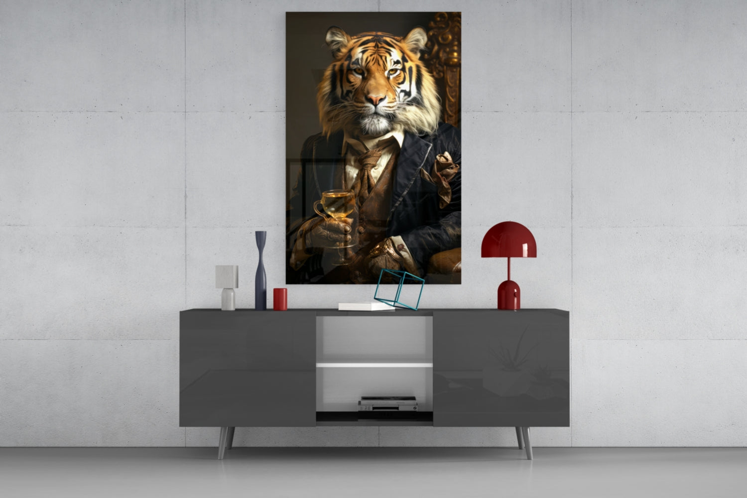 Gentleman Glass Wall Art|| Designer's Collection.