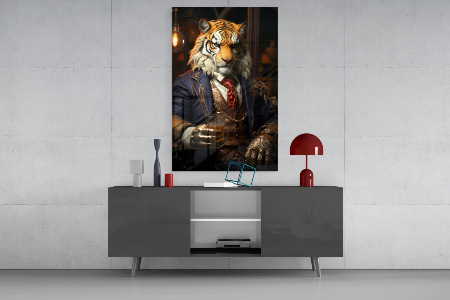 Duke Lion Glass Wall Art|| Designer's Collection.