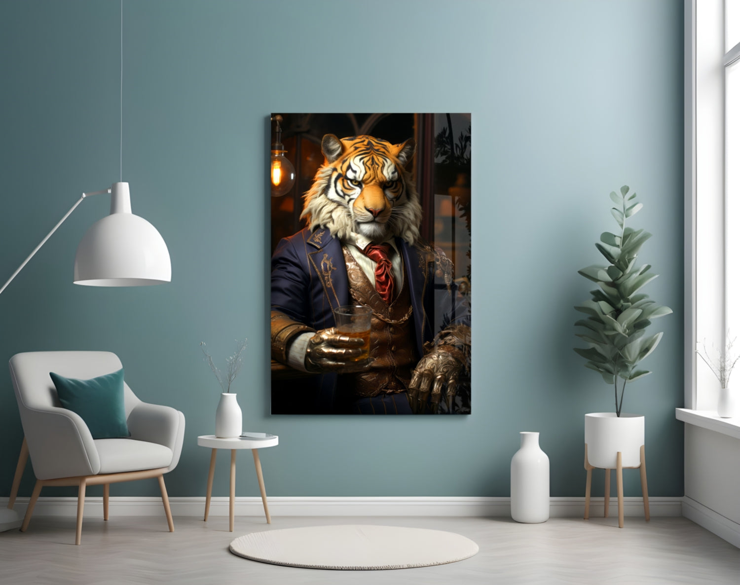 Duke Lion Glass Wall Art|| Designer's Collection.