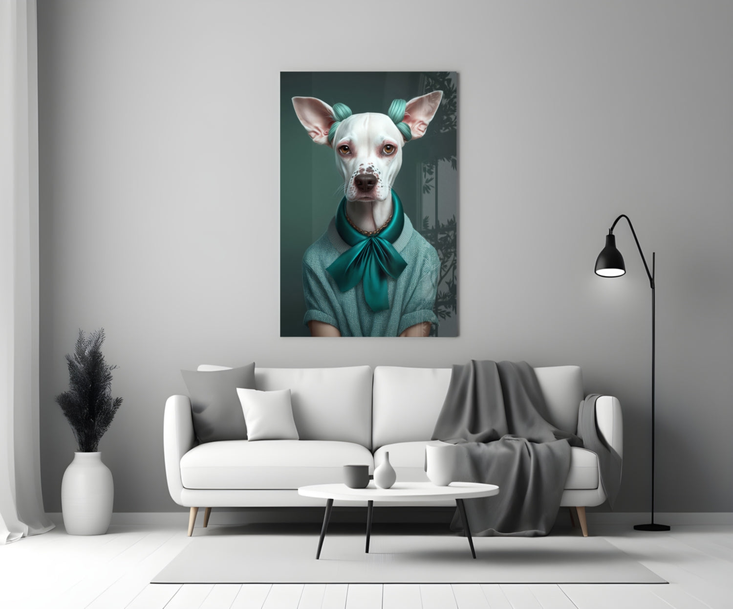 Dog Vogue Glass Wall Art|| Designer's Collection.