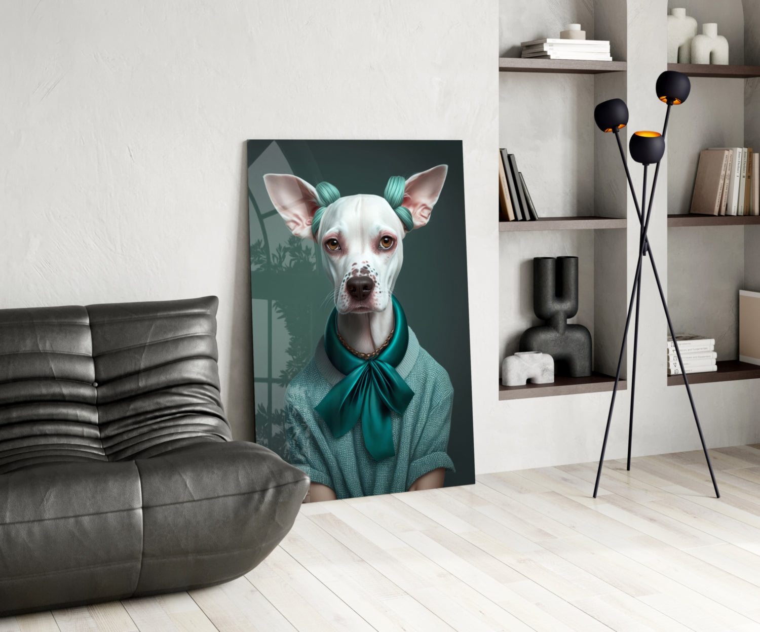 Dog Vogue Glass Wall Art|| Designer's Collection.