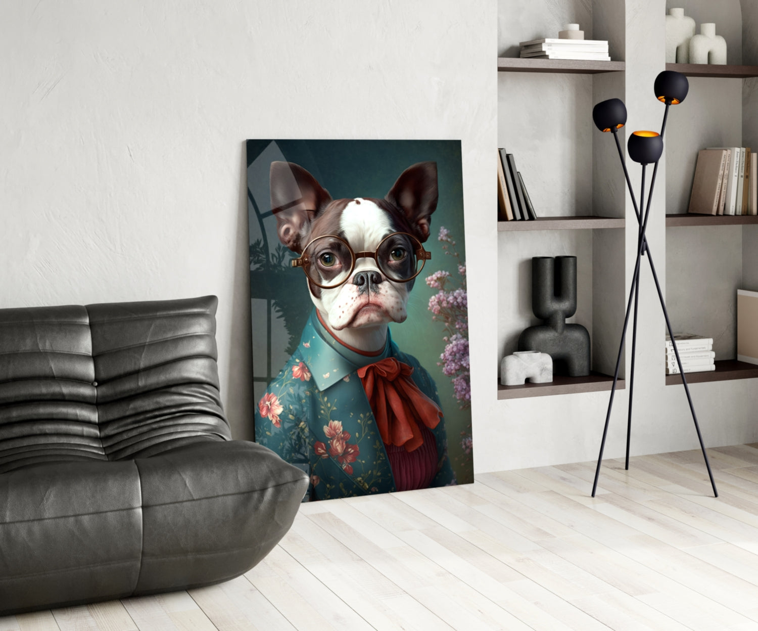 Dog Vogue Glass Wall Art|| Designer's Collection.