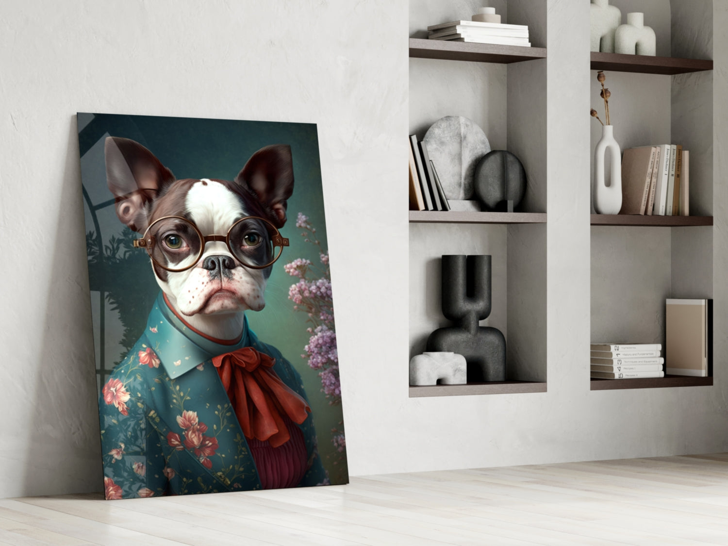 Dog Vogue Glass Wall Art|| Designer's Collection.