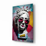 Pop-graffiti panel bringing pop glow to a designer studio