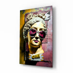 Pop-graffiti panel bringing pop glow to a designer studio