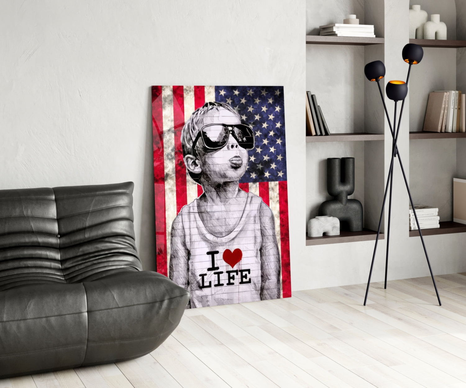 I Love Life Glass Wall Art || Designer Collection.