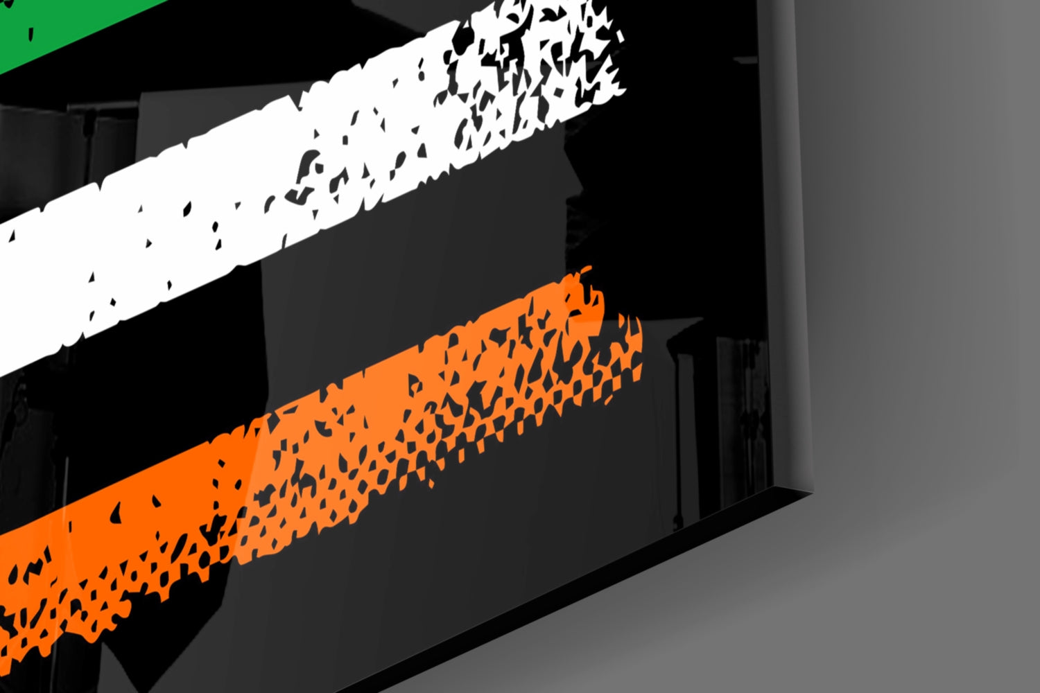 USA-Ireland Flag Glass Wall Art || Designer Collection.