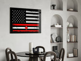 USA Canada Flag glass print enhancing a study with patriotic firepower