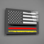 USA Germany Flag close-up showing scarlet-and-gold stripes