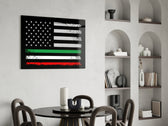 USA Italia Flag glass print enhancing a study with patriotic firepower