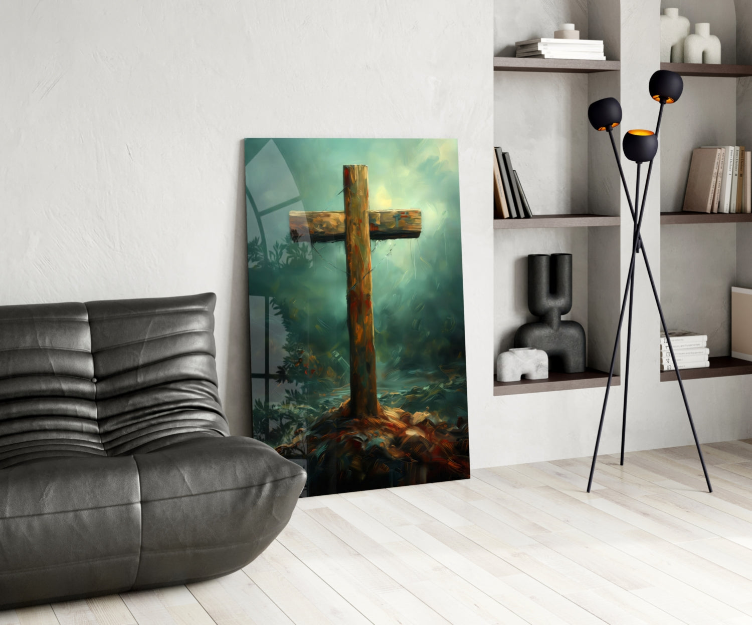 Cross Glass Wall Art || Designer Collection.