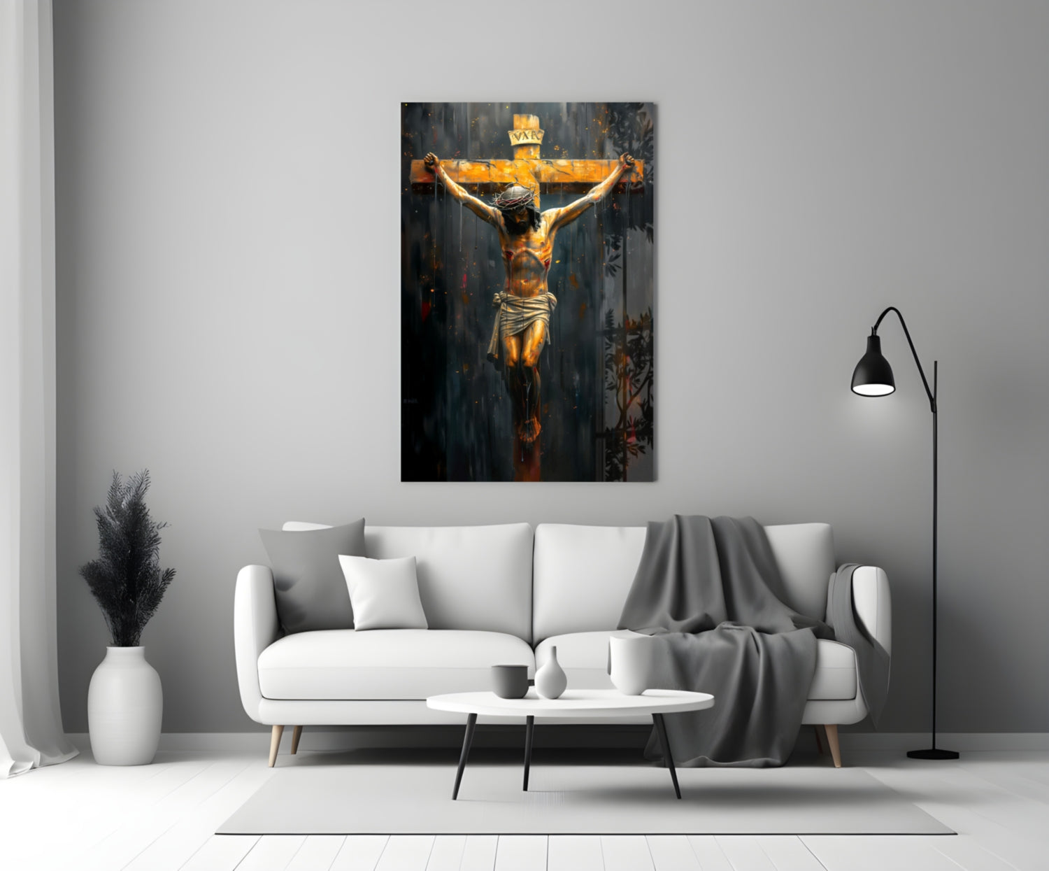 Cross Glass Wall Art || Designer Collection.