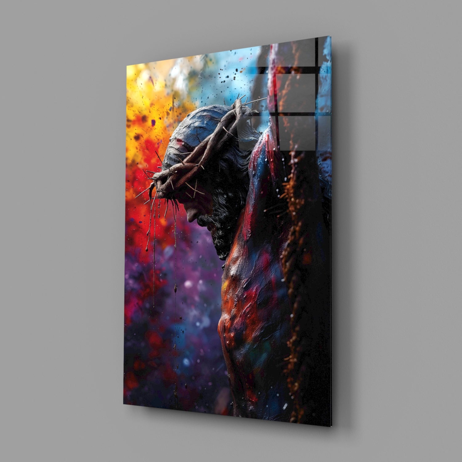 Cross Glass Wall Art || Designer Collection.