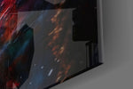 Cross panel catching lamp light to reveal its cinematic glow