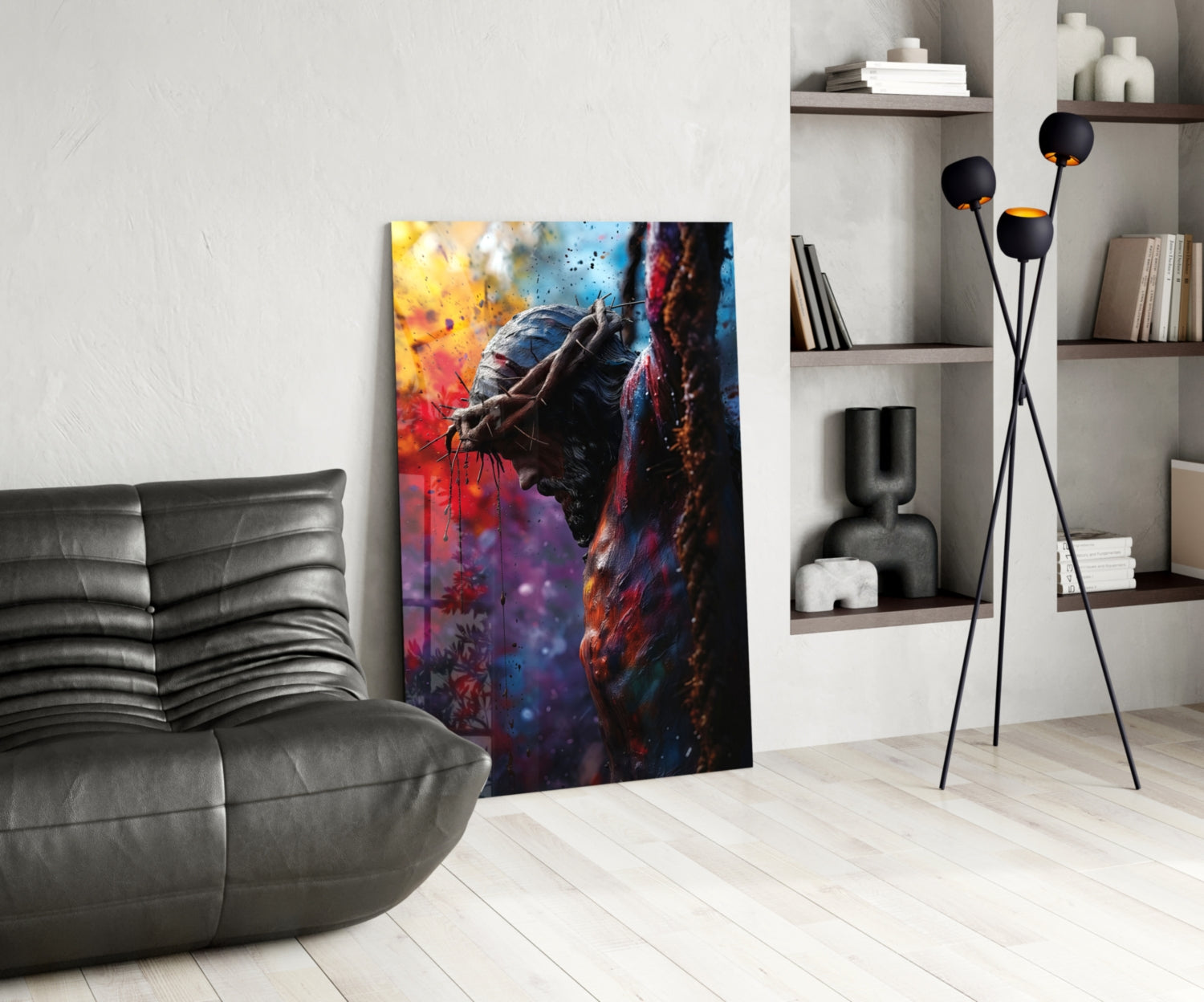 Cross Glass Wall Art || Designer Collection.