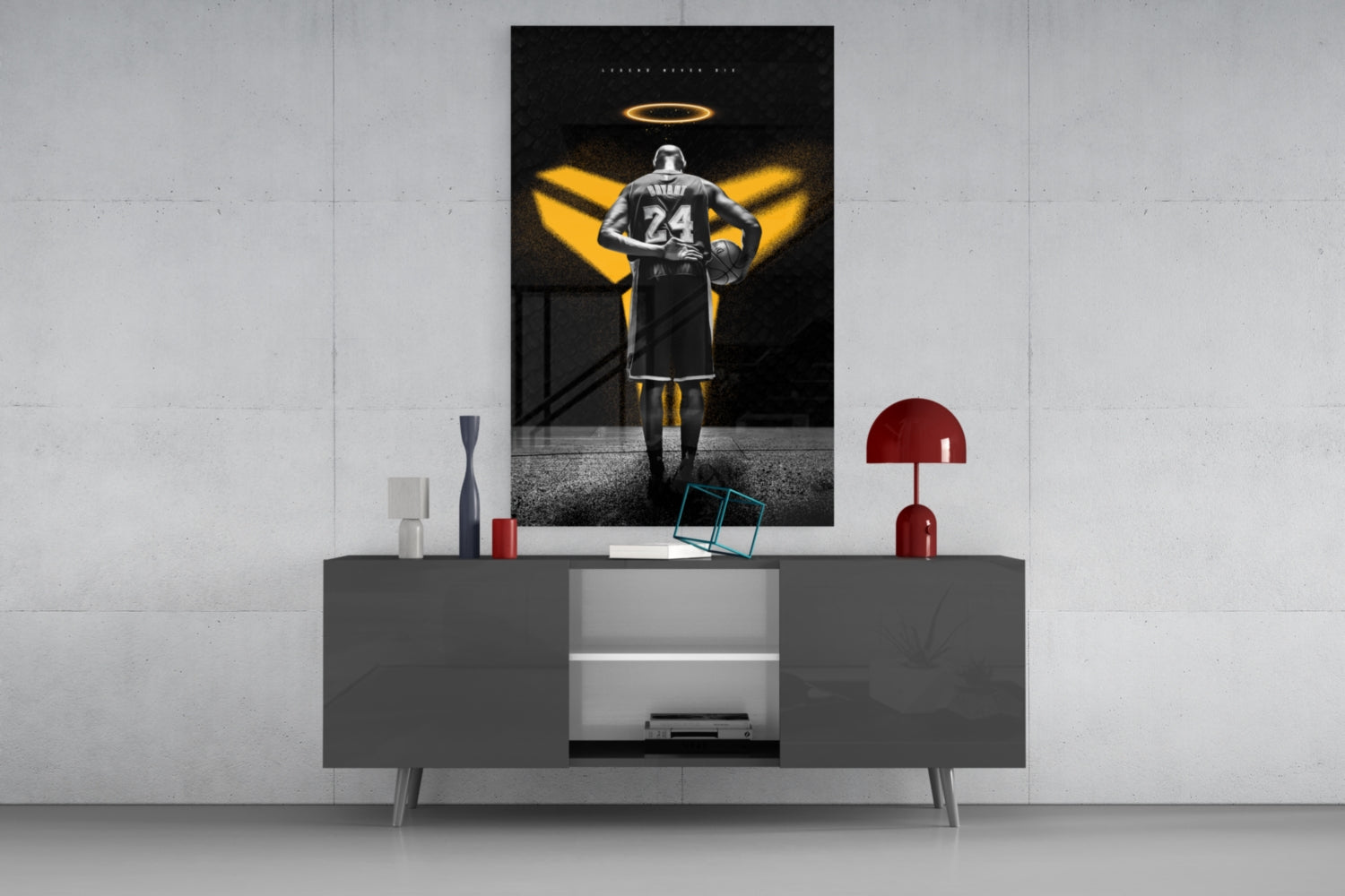 Kobe Bryant Glass Wall Art || Designer Collection.