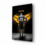 Cinematic-basketball panel bringing legend glow to a home gym