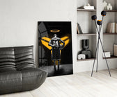 Kobe Bryant glass print enhancing a den with basketball firepower