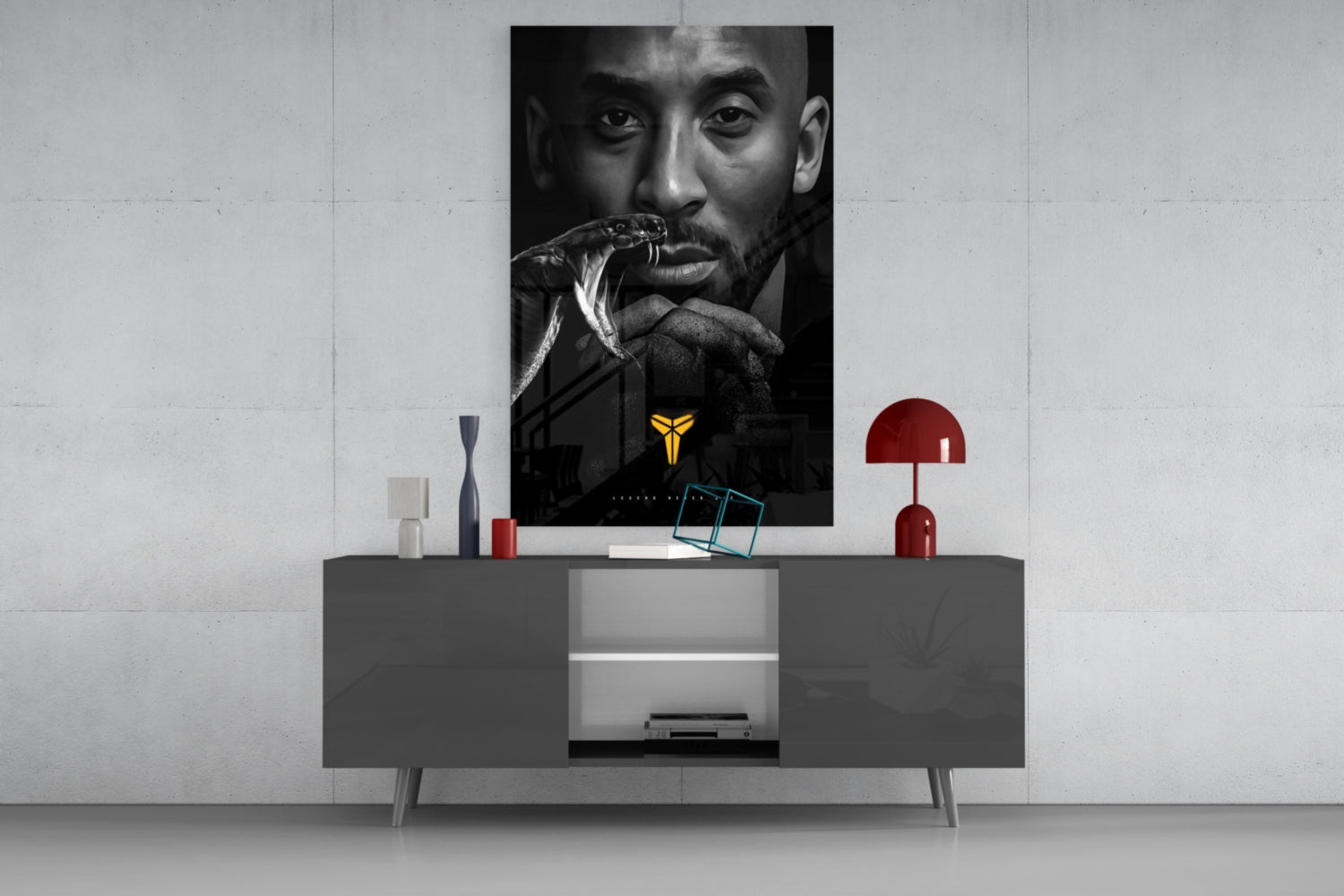 Kobe Bryant Glass Wall Art || Designer Collection.