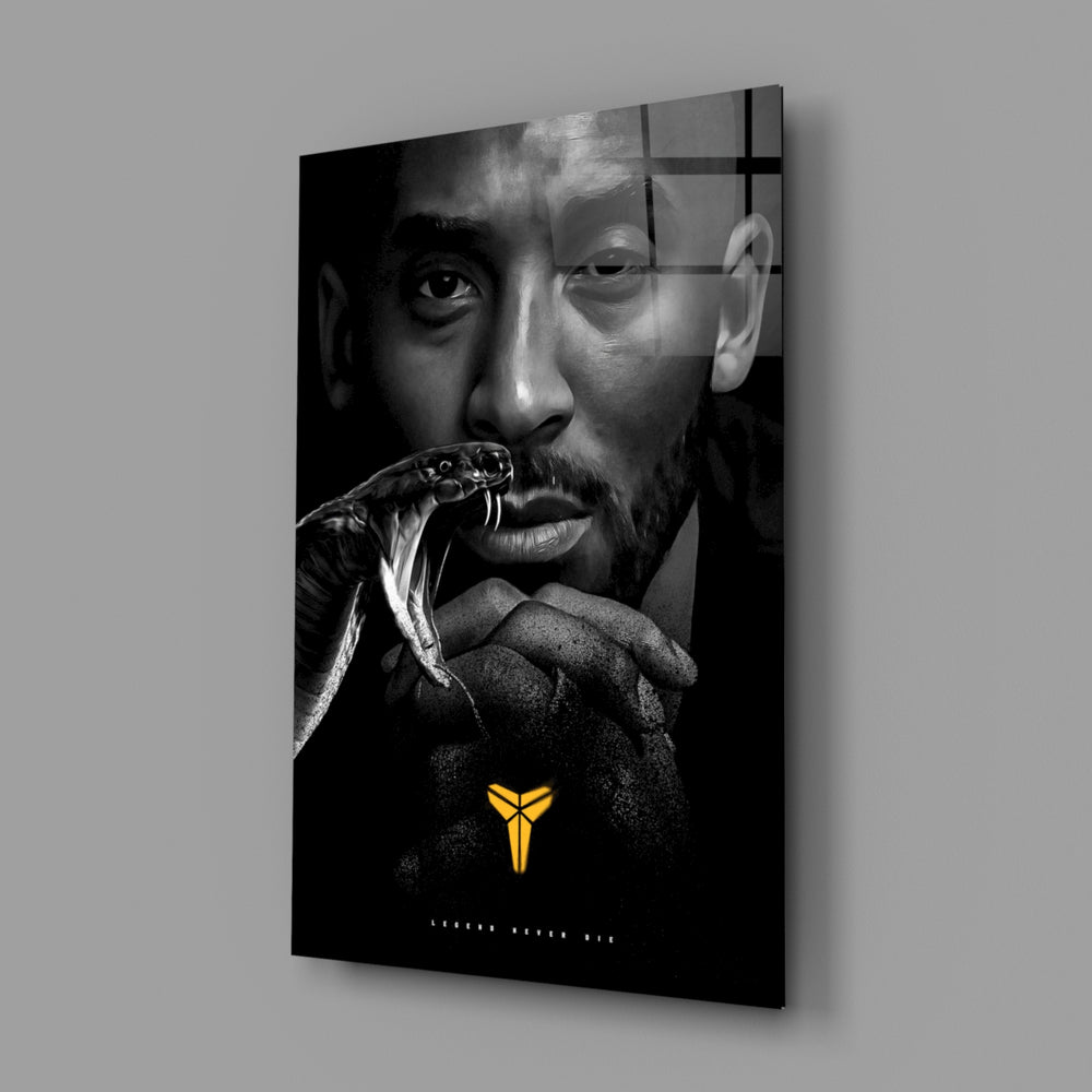 Kobe Bryant close-up showing face with Black Mamba snake