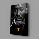 Kobe Bryant close-up showing face with Black Mamba snake